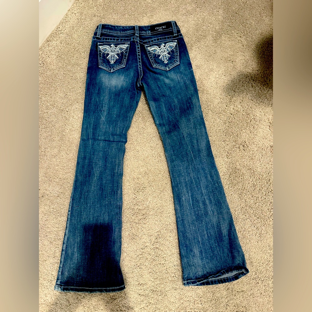 Grace jeans embroidered pocket youth size 16